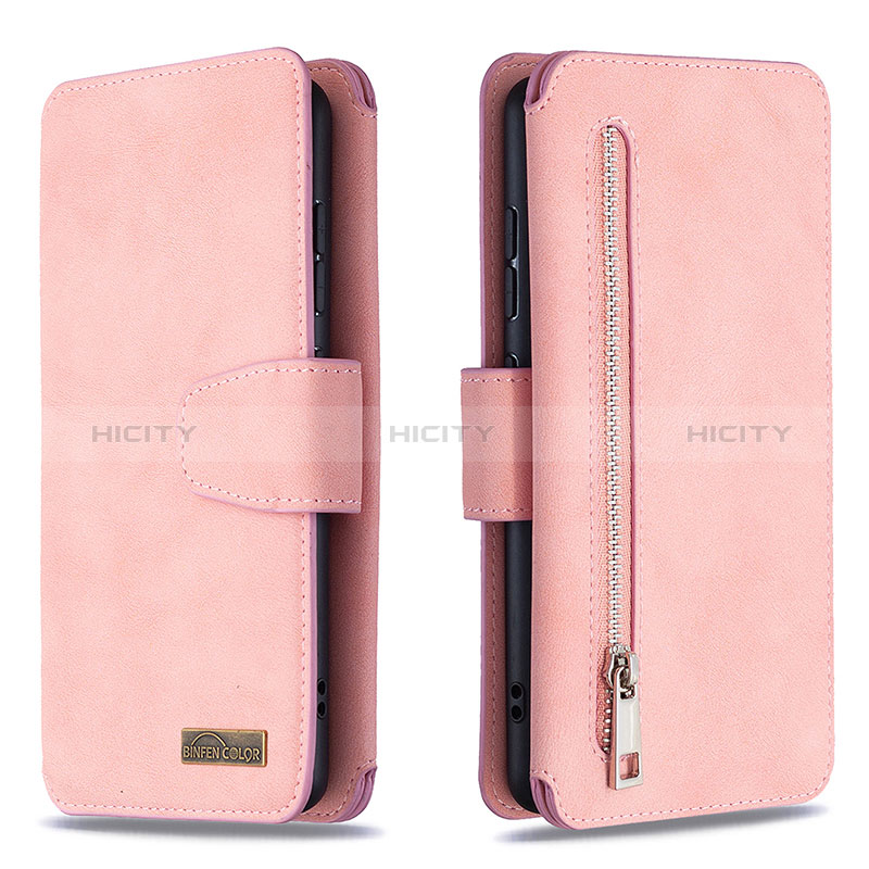 Custodia Portafoglio In Pelle Cover con Supporto B18F per Samsung Galaxy A51 4G Oro Rosa