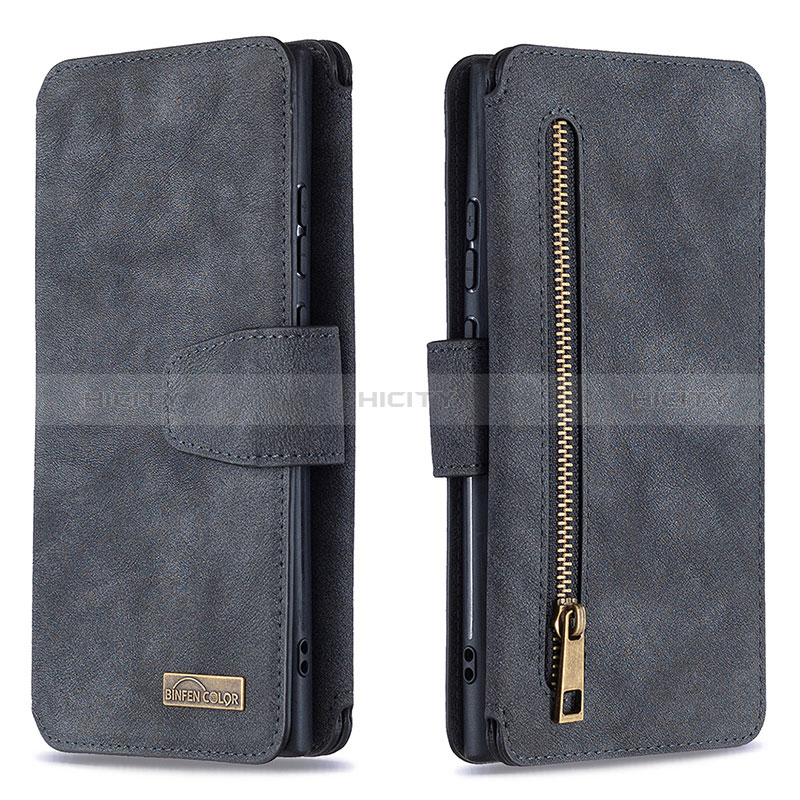 Custodia Portafoglio In Pelle Cover con Supporto B18F per Samsung Galaxy Note 20 Ultra 5G Nero