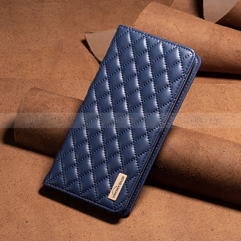 Custodia Portafoglio In Pelle Cover con Supporto B19F per Xiaomi Poco F5 Pro 5G Blu