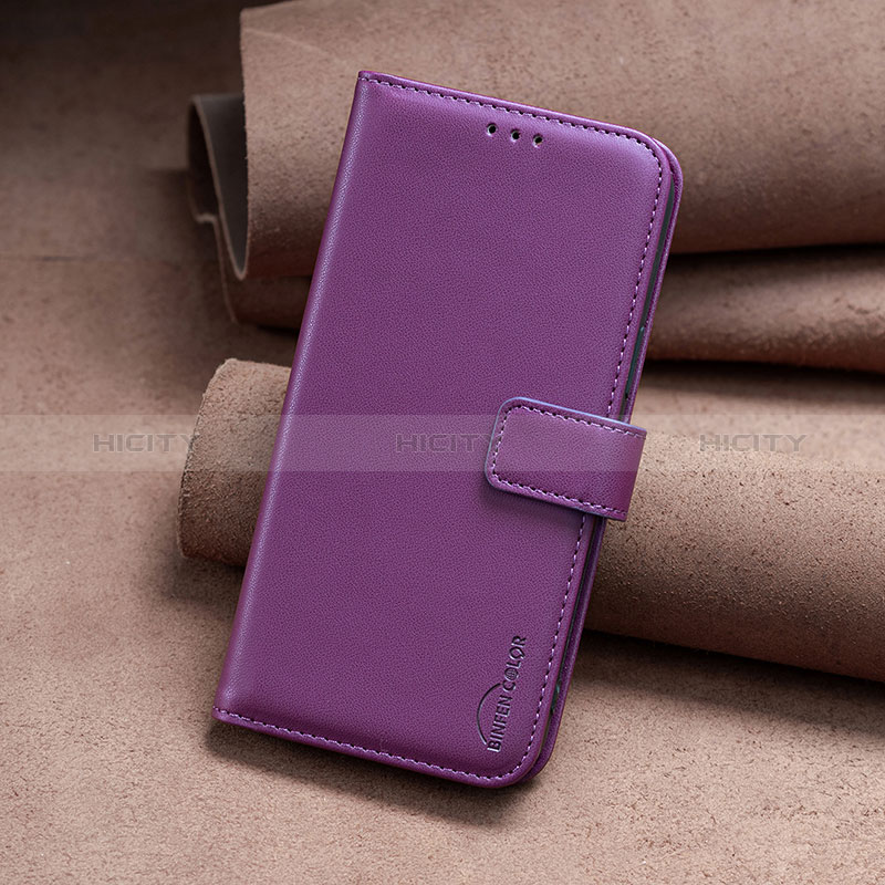 Custodia Portafoglio In Pelle Cover con Supporto B22F per Nokia C210 Viola