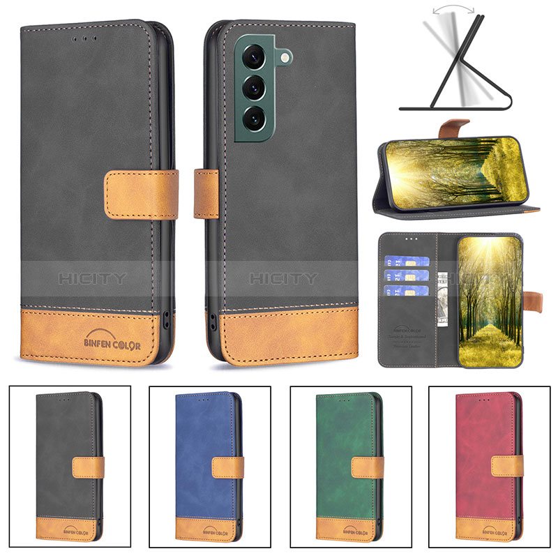 Custodia Portafoglio In Pelle Cover con Supporto BF1 per Samsung Galaxy S22 Plus 5G