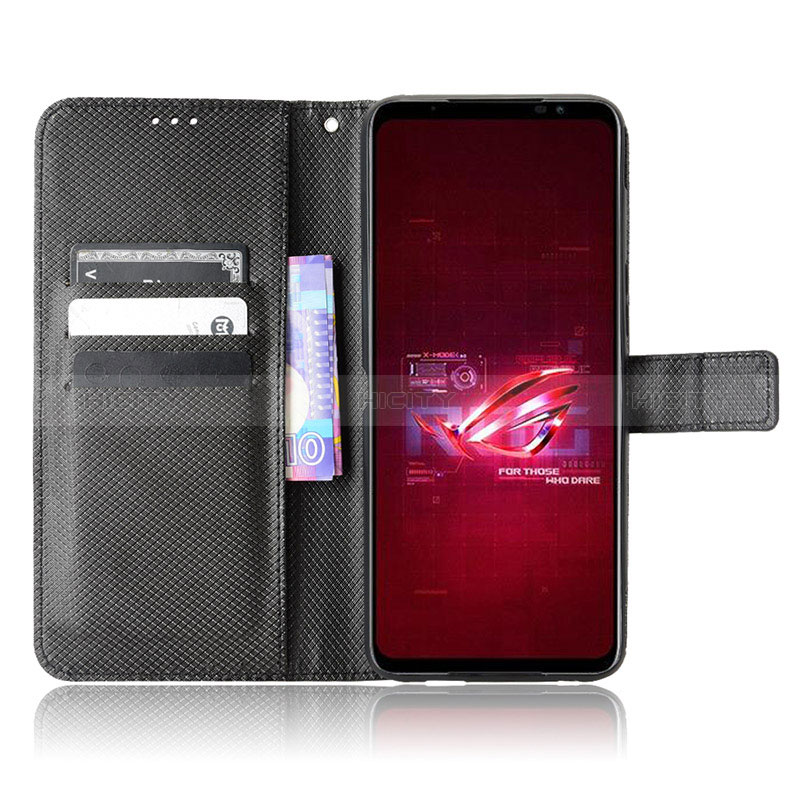 Custodia Portafoglio In Pelle Cover con Supporto BY1 per Asus ROG Phone 6 Pro