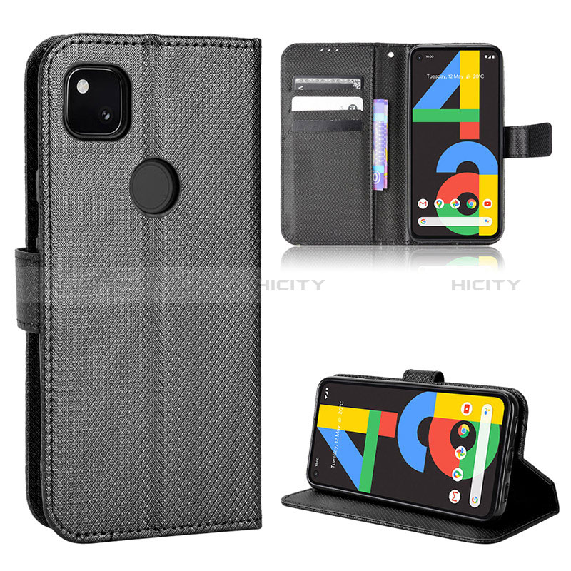 Custodia Portafoglio In Pelle Cover con Supporto BY1 per Google Pixel 4a