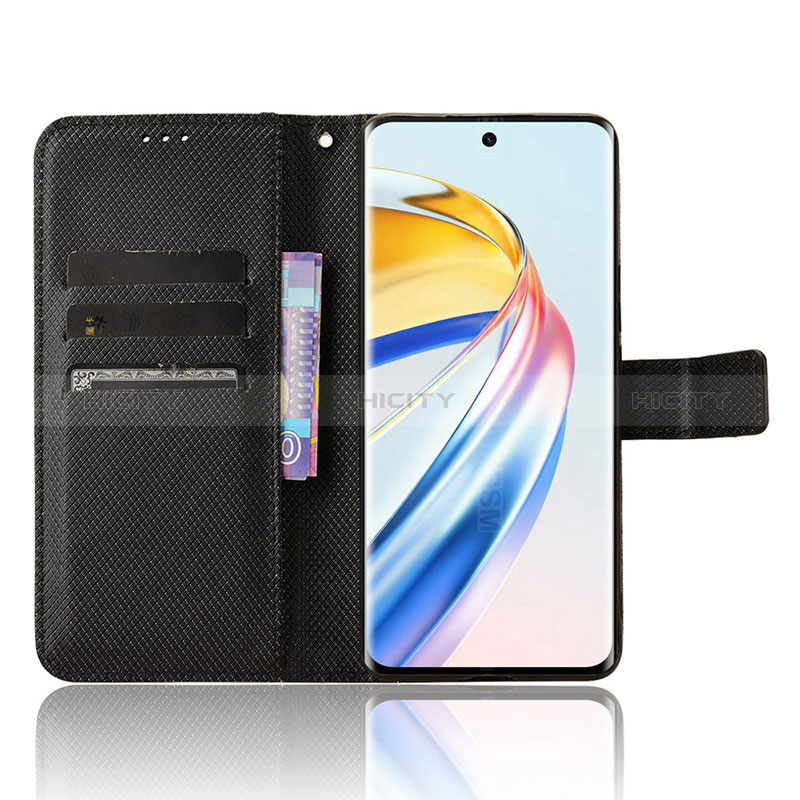 Custodia Portafoglio In Pelle Cover con Supporto BY1 per Huawei Honor X9b 5G