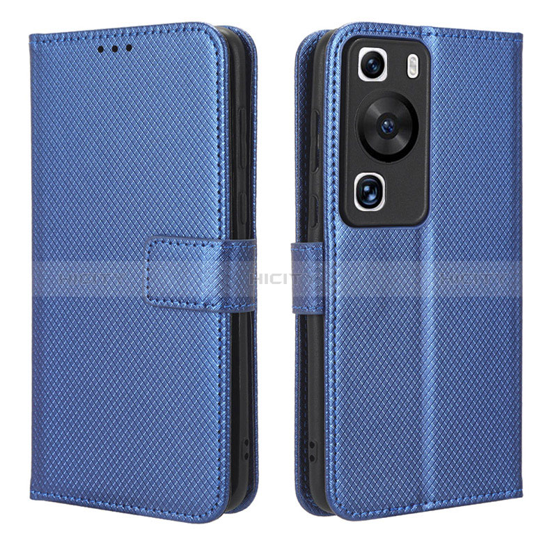Custodia Portafoglio In Pelle Cover con Supporto BY1 per Huawei P60 Pro