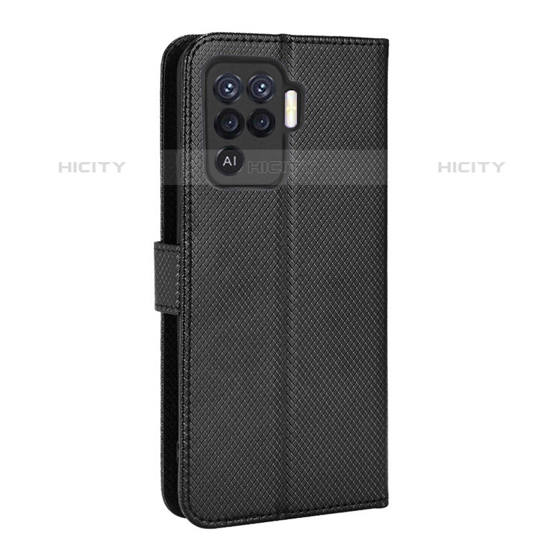 Custodia Portafoglio In Pelle Cover con Supporto BY1 per Oppo F19 Pro Nero