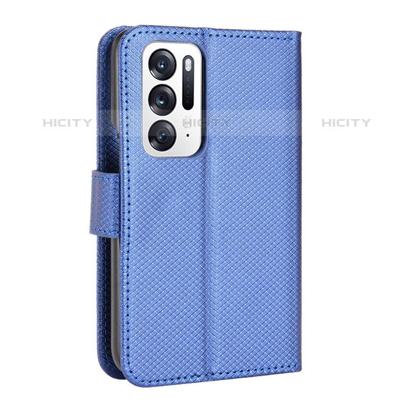 Custodia Portafoglio In Pelle Cover con Supporto BY1 per Oppo Find N 5G Blu