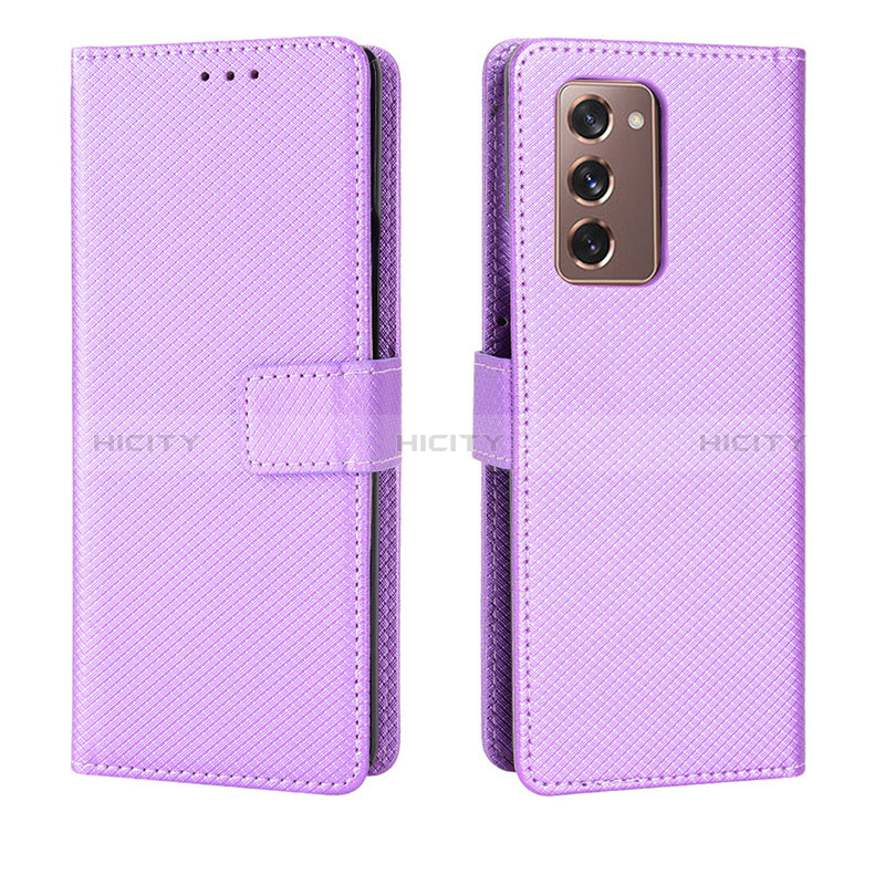 Custodia Portafoglio In Pelle Cover con Supporto BY1 per Samsung Galaxy Z Fold2 5G
