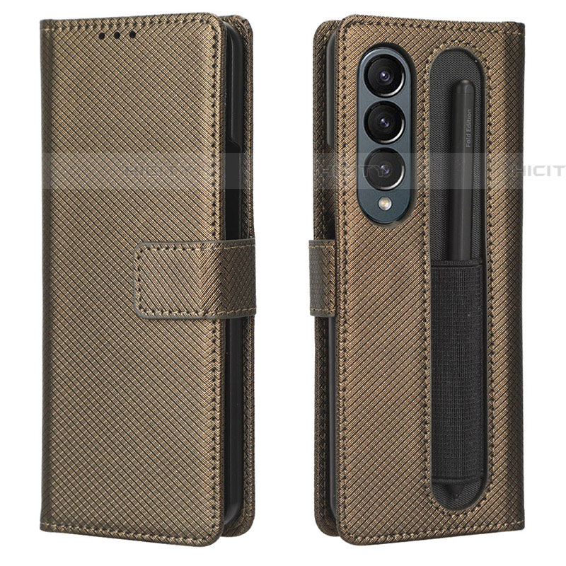 Custodia Portafoglio In Pelle Cover con Supporto BY1 per Samsung Galaxy Z Fold4 5G