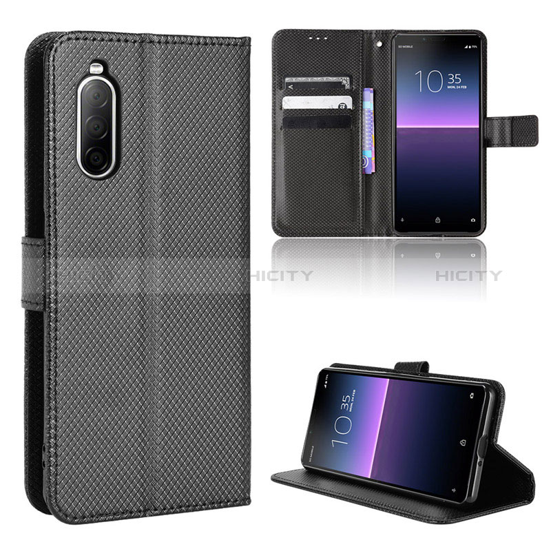 Custodia Portafoglio In Pelle Cover con Supporto BY1 per Sony Xperia 10 II