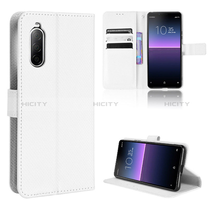 Custodia Portafoglio In Pelle Cover con Supporto BY1 per Sony Xperia 10 II