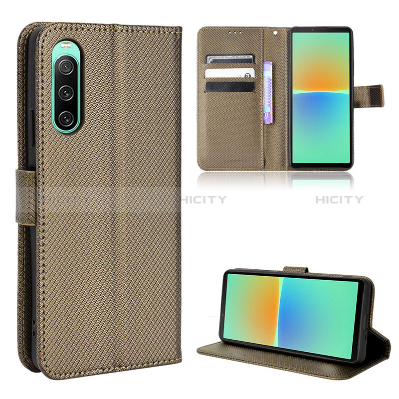 Custodia Portafoglio In Pelle Cover con Supporto BY1 per Sony Xperia 10 IV SOG07