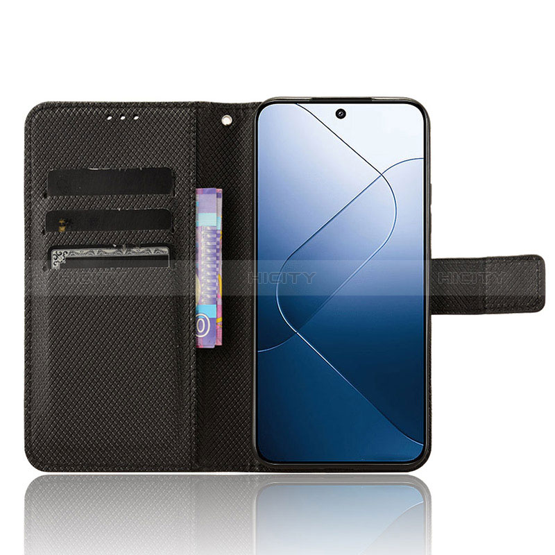 Custodia Portafoglio In Pelle Cover con Supporto BY1 per Xiaomi Mi 14 5G