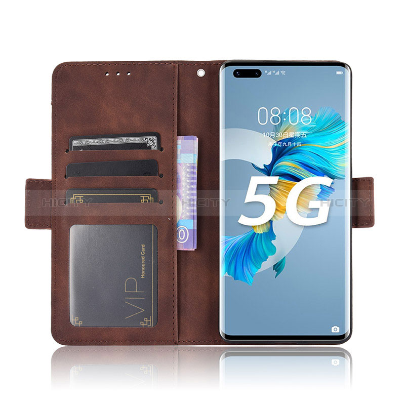 Custodia Portafoglio In Pelle Cover con Supporto BY2 per Huawei Mate 40 Pro+ Plus