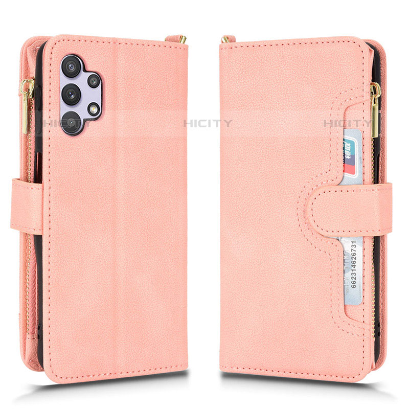 Custodia Portafoglio In Pelle Cover con Supporto BY2 per Samsung Galaxy M32 5G Oro Rosa