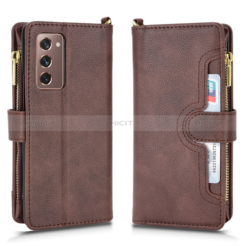 Custodia Portafoglio In Pelle Cover con Supporto BY2 per Samsung Galaxy Z Fold2 5G