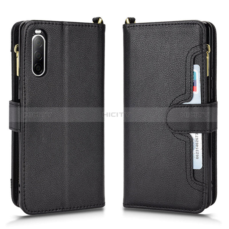 Custodia Portafoglio In Pelle Cover con Supporto BY2 per Sony Xperia 10 II