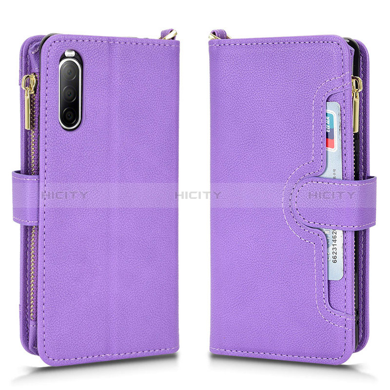 Custodia Portafoglio In Pelle Cover con Supporto BY2 per Sony Xperia 10 II