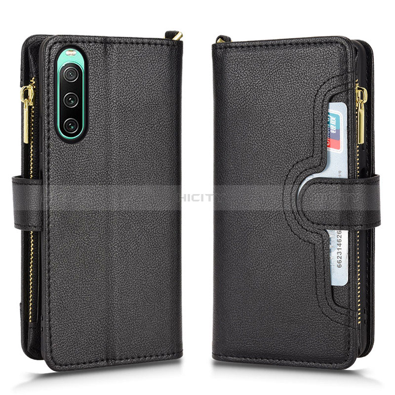 Custodia Portafoglio In Pelle Cover con Supporto BY2 per Sony Xperia 10 IV