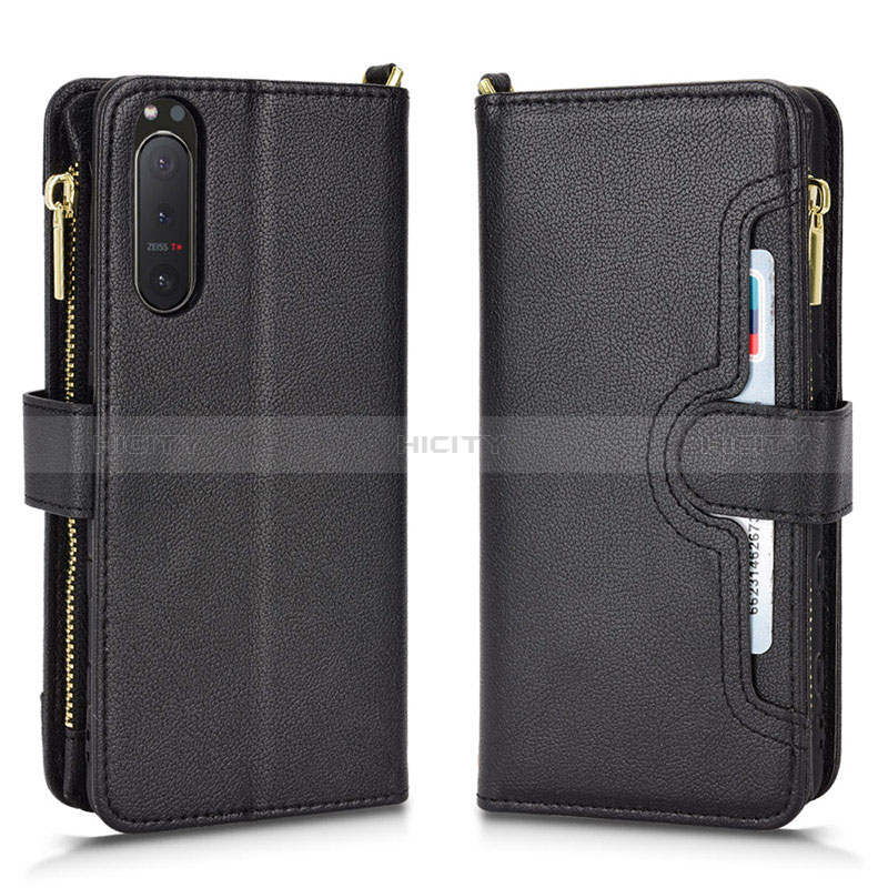 Custodia Portafoglio In Pelle Cover con Supporto BY2 per Sony Xperia 5 II