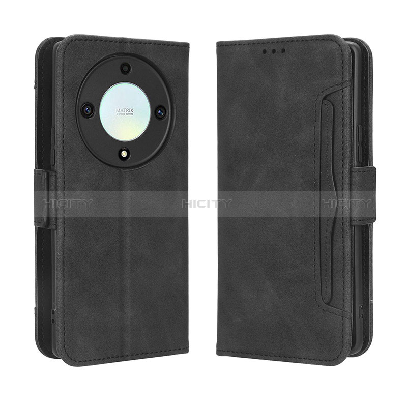 Custodia Portafoglio In Pelle Cover con Supporto BY3 per Huawei Honor Magic5 Lite 5G Nero