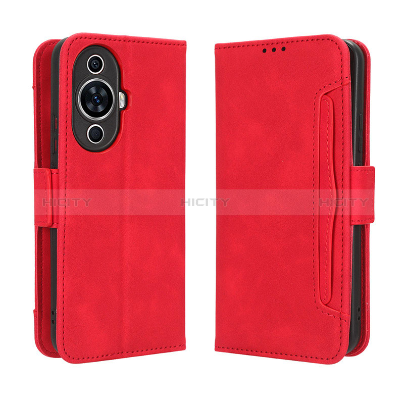 Custodia Portafoglio In Pelle Cover con Supporto BY3 per Huawei Nova 11 Pro Rosso