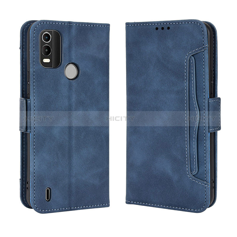 Custodia Portafoglio In Pelle Cover con Supporto BY3 per Nokia C21 Plus Blu