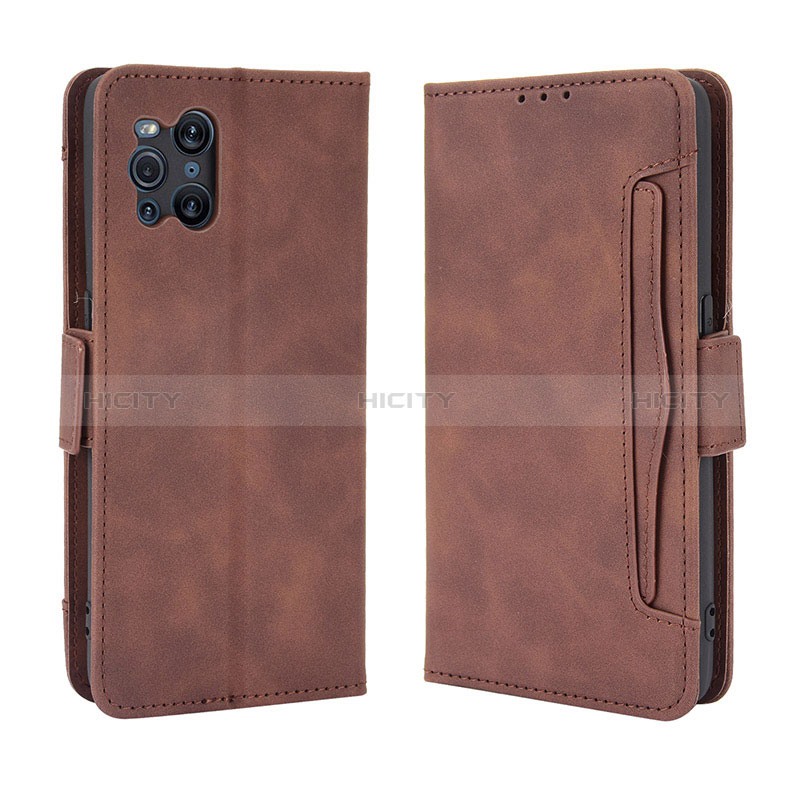 Custodia Portafoglio In Pelle Cover con Supporto BY3 per Oppo Find X3 5G