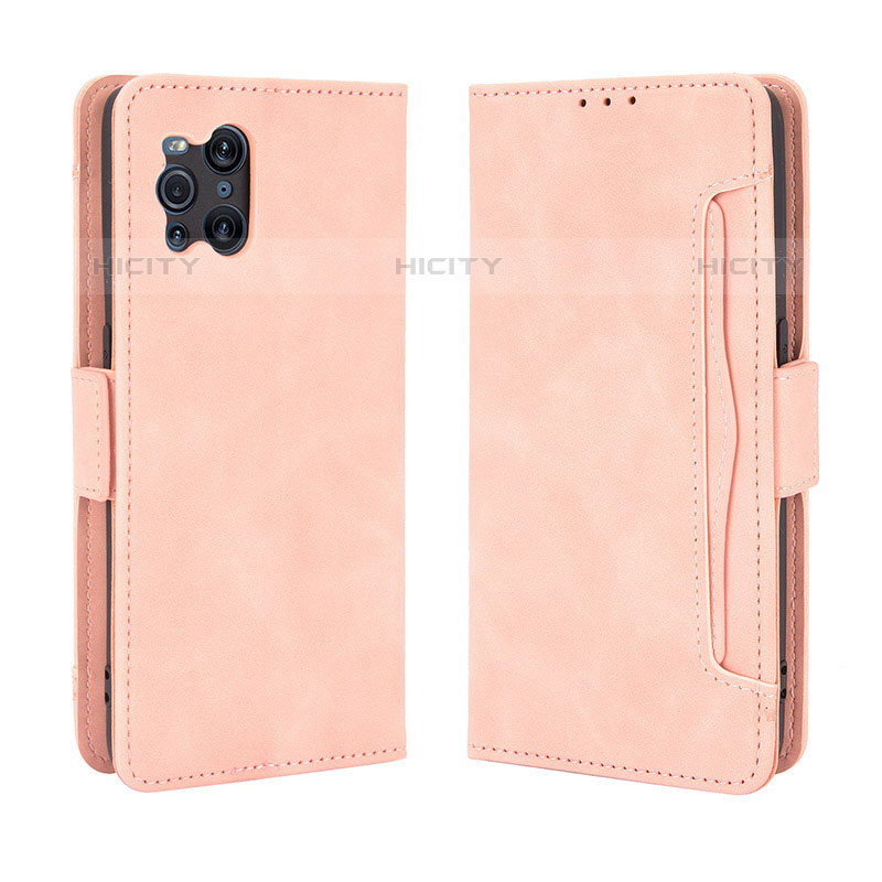 Custodia Portafoglio In Pelle Cover con Supporto BY3 per Oppo Find X3 Pro 5G