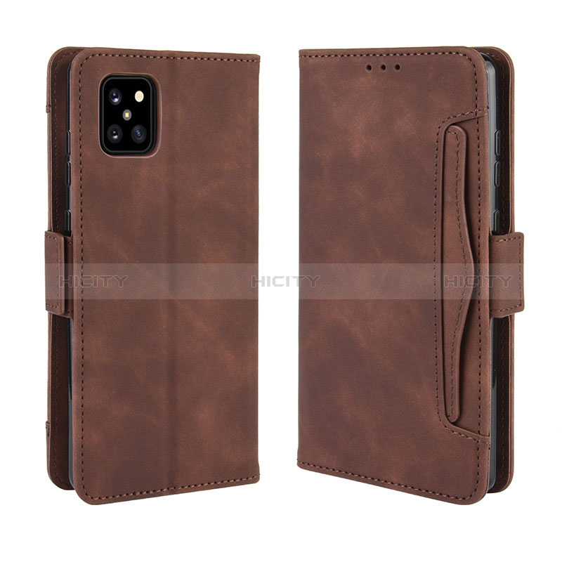 Custodia Portafoglio In Pelle Cover con Supporto BY3 per Samsung Galaxy M60s Marrone