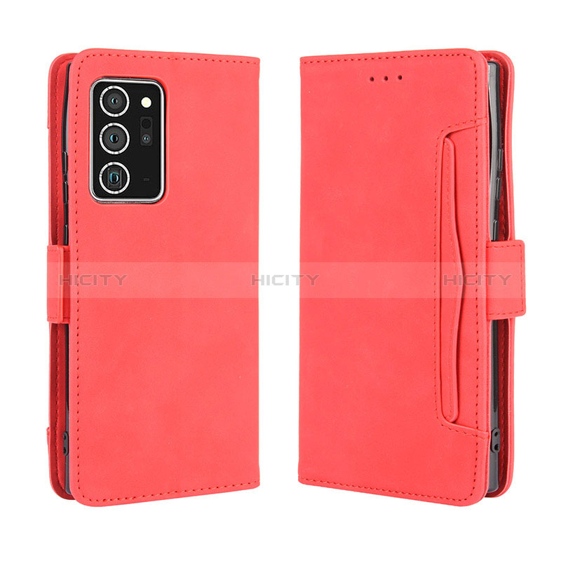 Custodia Portafoglio In Pelle Cover con Supporto BY3 per Samsung Galaxy Note 20 Ultra 5G Rosso
