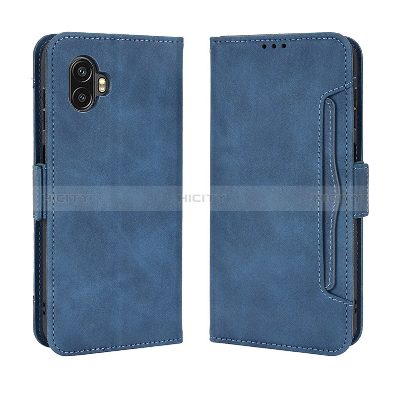Custodia Portafoglio In Pelle Cover con Supporto BY3 per Samsung Galaxy XCover 6 Pro 5G Blu