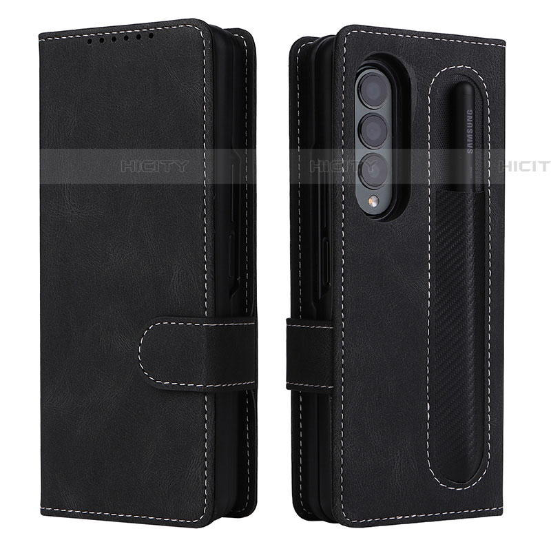 Custodia Portafoglio In Pelle Cover con Supporto BY3 per Samsung Galaxy Z Fold4 5G Nero