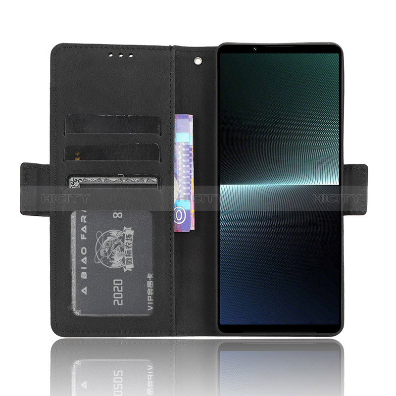 Custodia Portafoglio In Pelle Cover con Supporto BY3 per Sony Xperia 1 V