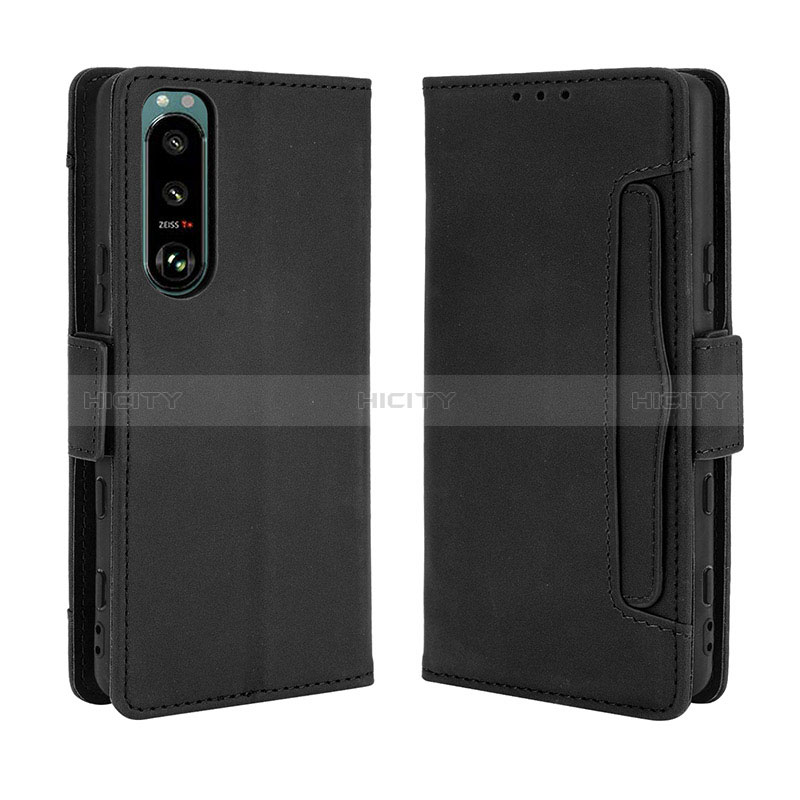 Custodia Portafoglio In Pelle Cover con Supporto BY3 per Sony Xperia 5 III