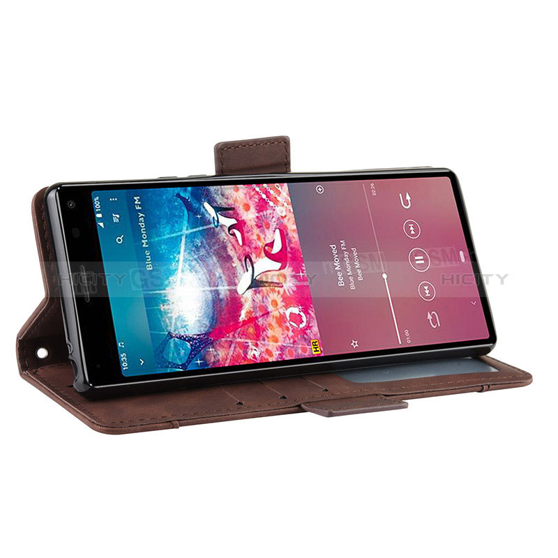 Custodia Portafoglio In Pelle Cover con Supporto BY3 per Sony Xperia 8