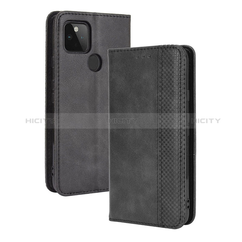 Custodia Portafoglio In Pelle Cover con Supporto BY4 per Google Pixel 4a 5G Nero