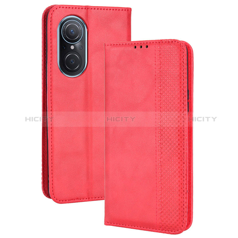 Custodia Portafoglio In Pelle Cover con Supporto BY4 per Huawei Honor 50 SE 5G Rosso