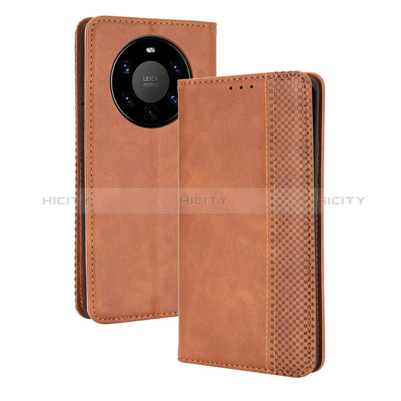 Custodia Portafoglio In Pelle Cover con Supporto BY4 per Huawei Mate 40 Pro+ Plus