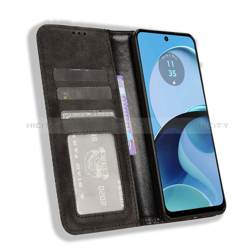 Custodia Portafoglio In Pelle Cover con Supporto BY4 per Motorola Moto G14