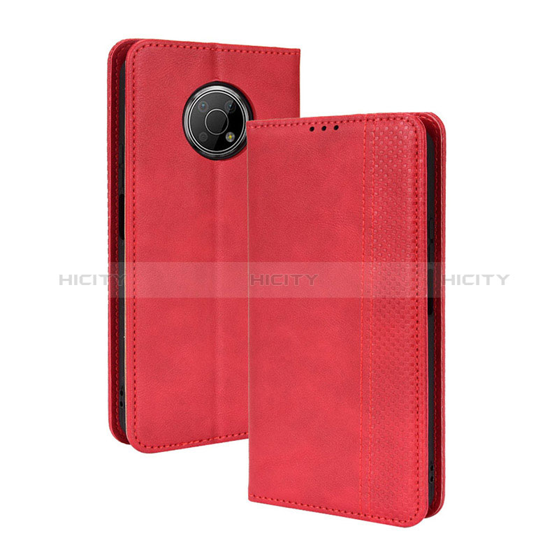 Custodia Portafoglio In Pelle Cover con Supporto BY4 per Nokia G300 5G Rosso