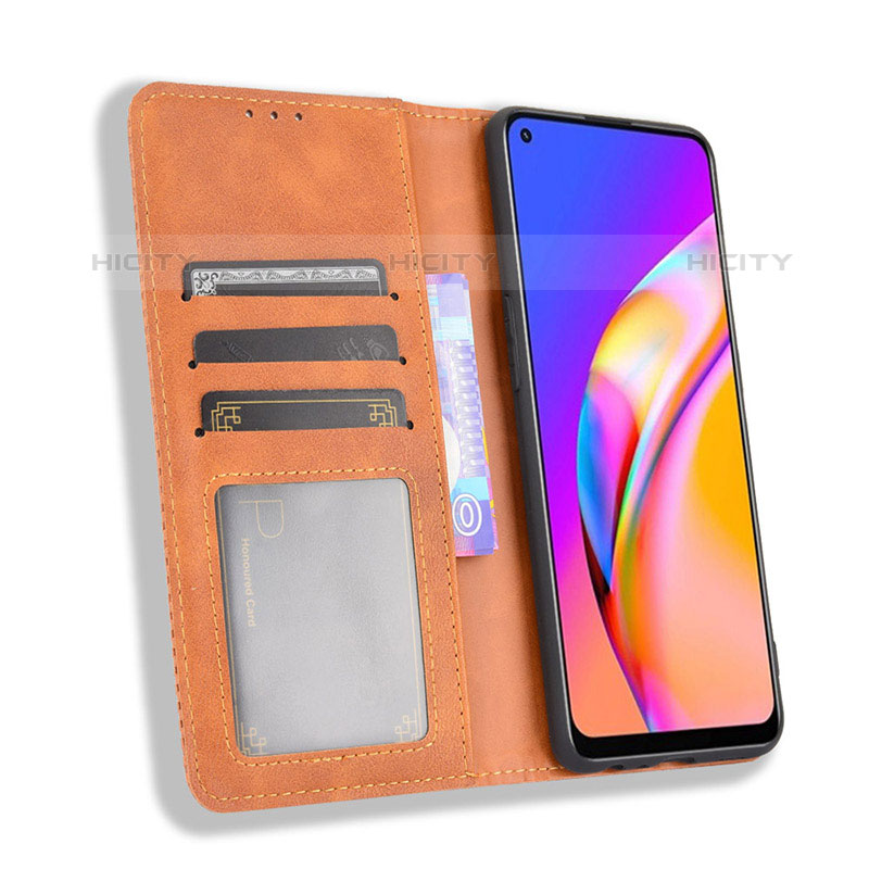 Custodia Portafoglio In Pelle Cover con Supporto BY4 per Oppo F19 Pro