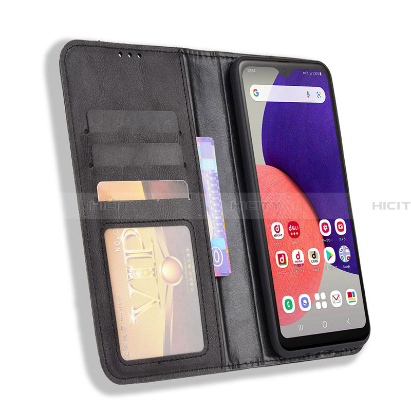 Custodia Portafoglio In Pelle Cover con Supporto BY4 per Samsung Galaxy A22 5G SC-56B