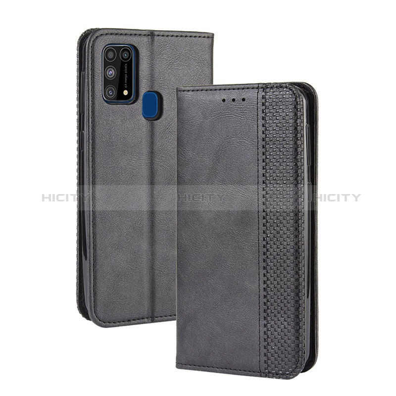 Custodia Portafoglio In Pelle Cover con Supporto BY4 per Samsung Galaxy M21s Nero