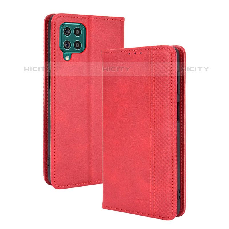 Custodia Portafoglio In Pelle Cover con Supporto BY4 per Samsung Galaxy M62 4G Rosso