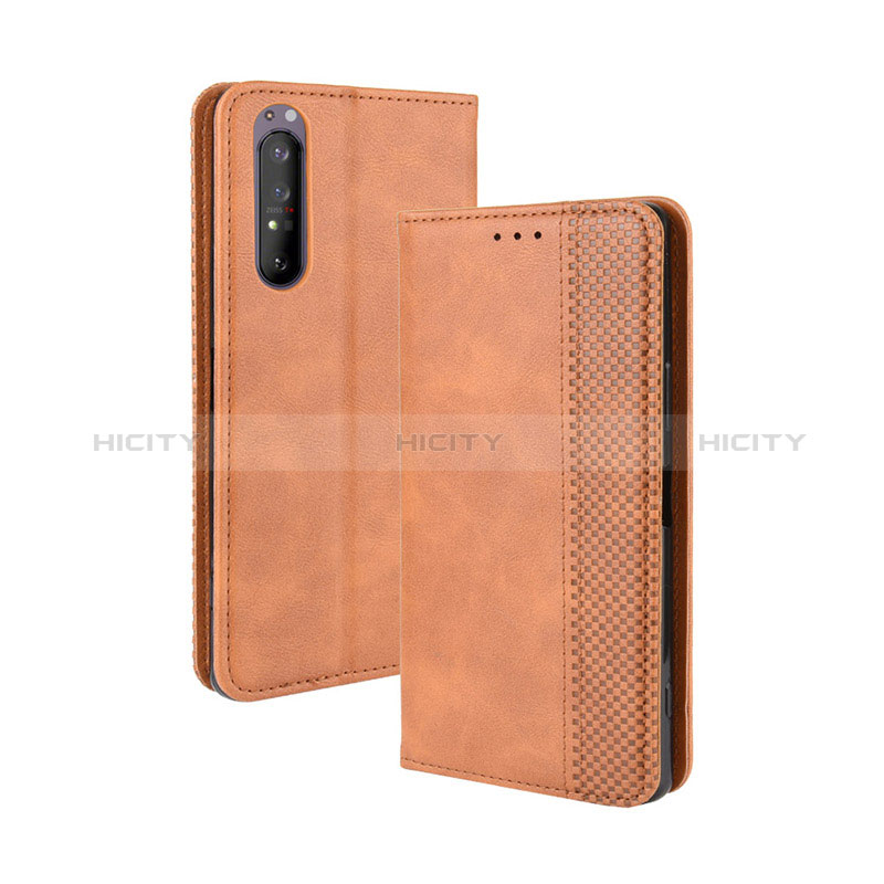 Custodia Portafoglio In Pelle Cover con Supporto BY4 per Sony Xperia 1 II