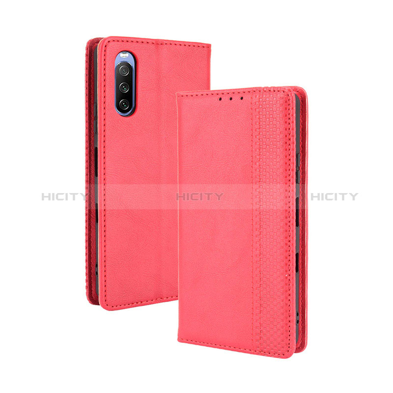 Custodia Portafoglio In Pelle Cover con Supporto BY4 per Sony Xperia 10 III SO-52B