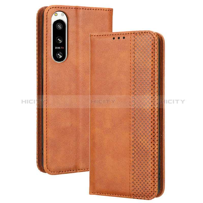 Custodia Portafoglio In Pelle Cover con Supporto BY4 per Sony Xperia 5 IV