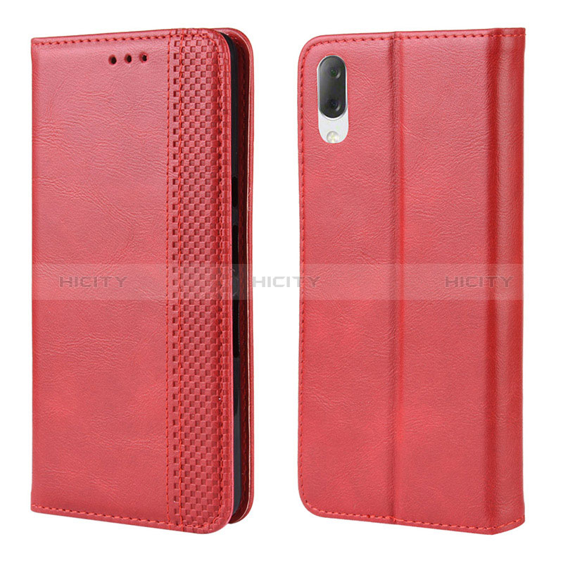Custodia Portafoglio In Pelle Cover con Supporto BY4 per Sony Xperia L3 Rosso