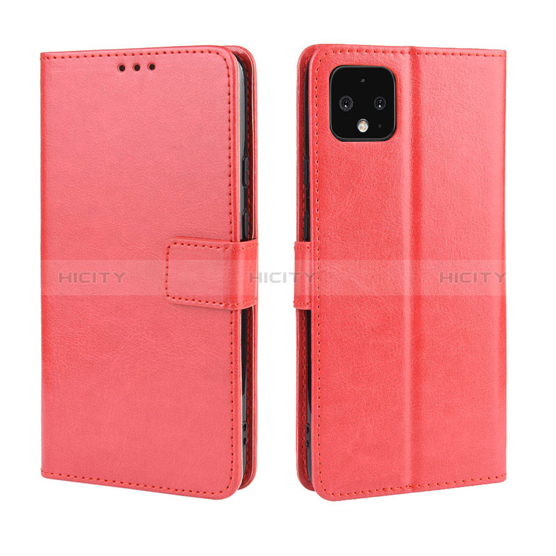 Custodia Portafoglio In Pelle Cover con Supporto BY5 per Google Pixel 4 XL Rosso